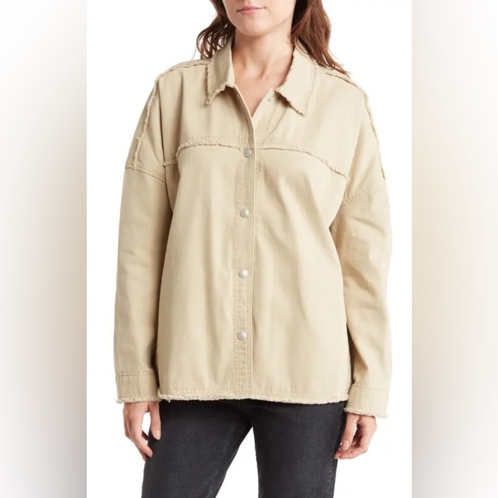 Anthropologie BLANKNYC Frayed Edge Shacket Womens XS